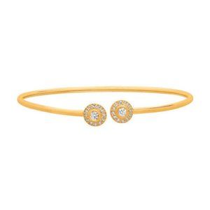 0.41 Carat Natural Diamond Bracelet Bangle 14K